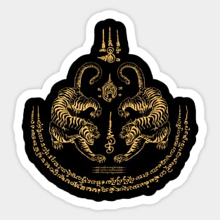 Thai Tiger Sak Yant Tattoo Spiritual Thailand Sticker